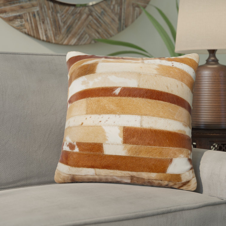 Union Rustic Graham Square Leather Pillow Cover & Insert & Reviews